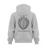 Havana Leaf Embroidered Hoodie – Grey