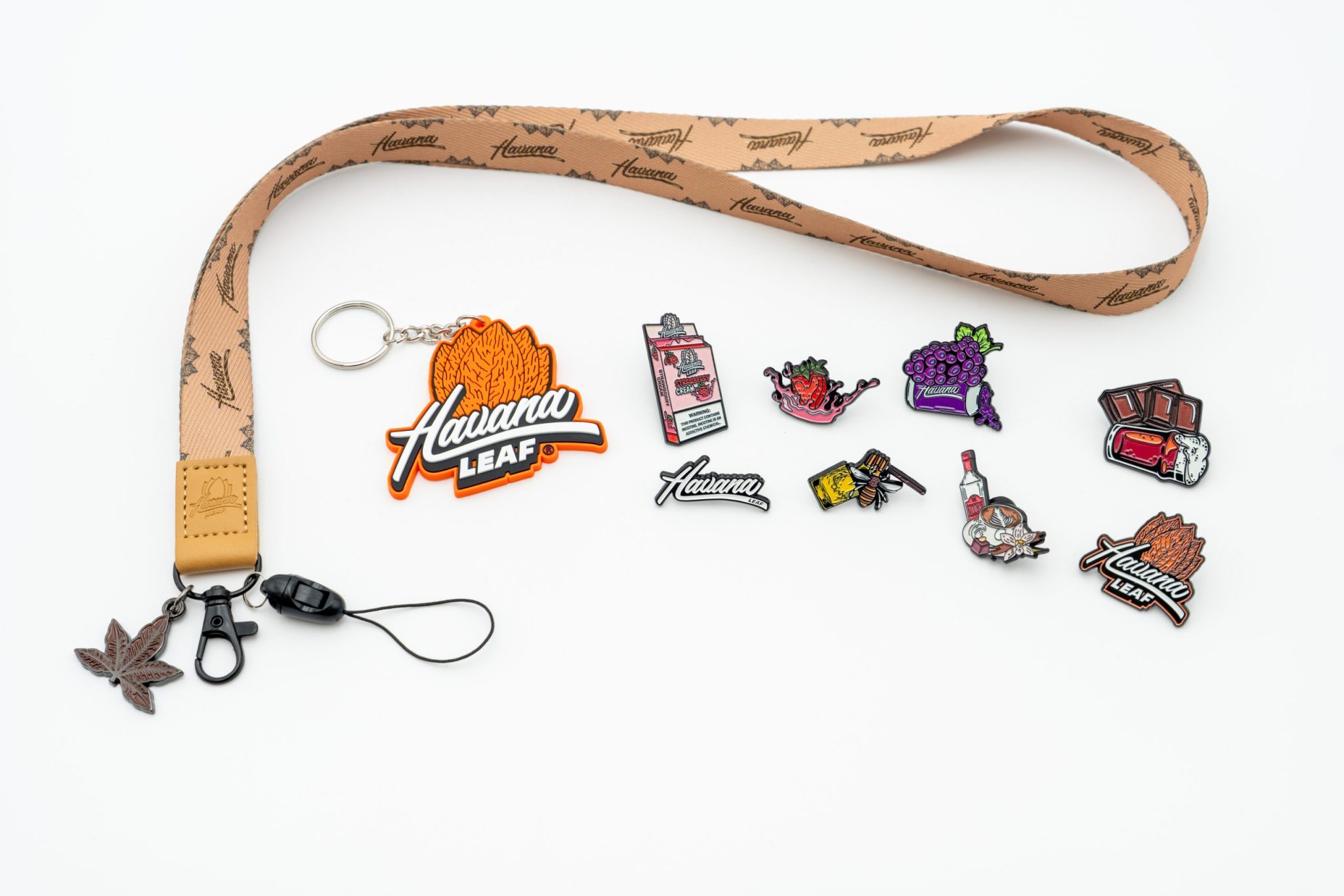 The Havana Essentials Pack – Lanyard, Keychain & Pin Set